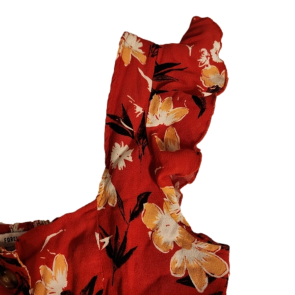 F21 Floral Crop Top - Picture 4 of 9